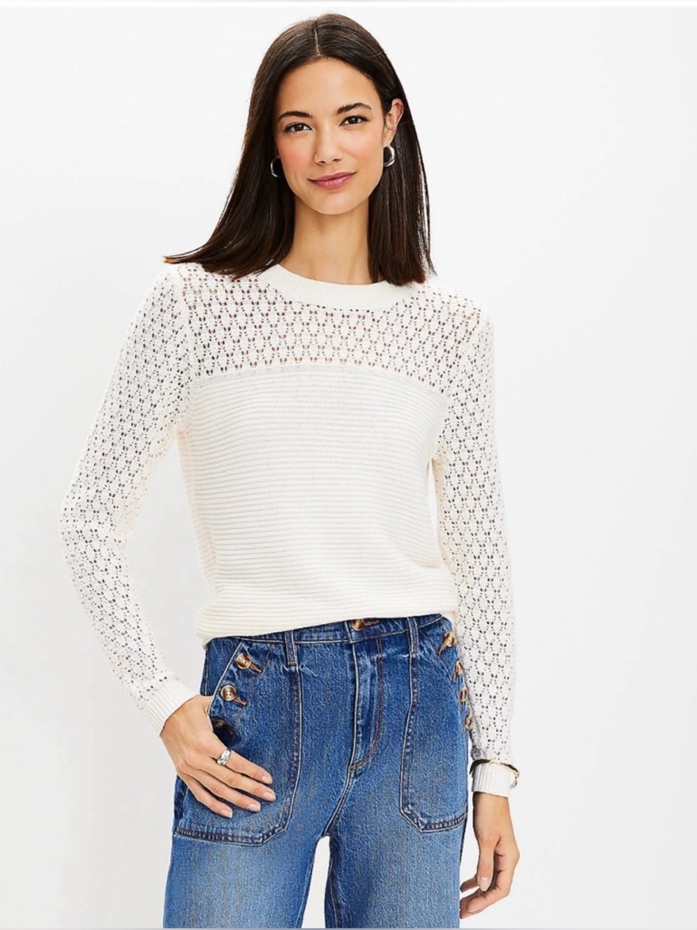 Loft Ivory Sweater